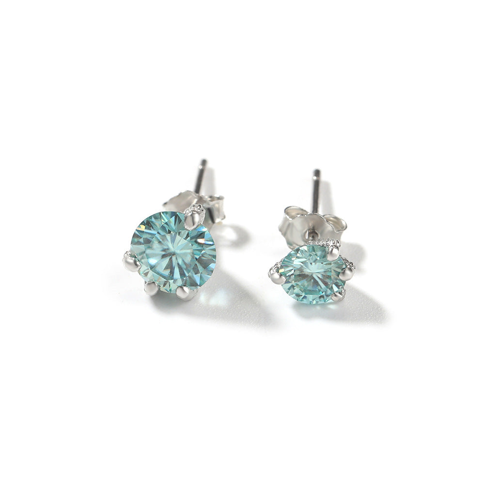 S925 silver moissanite dragon claw earrings