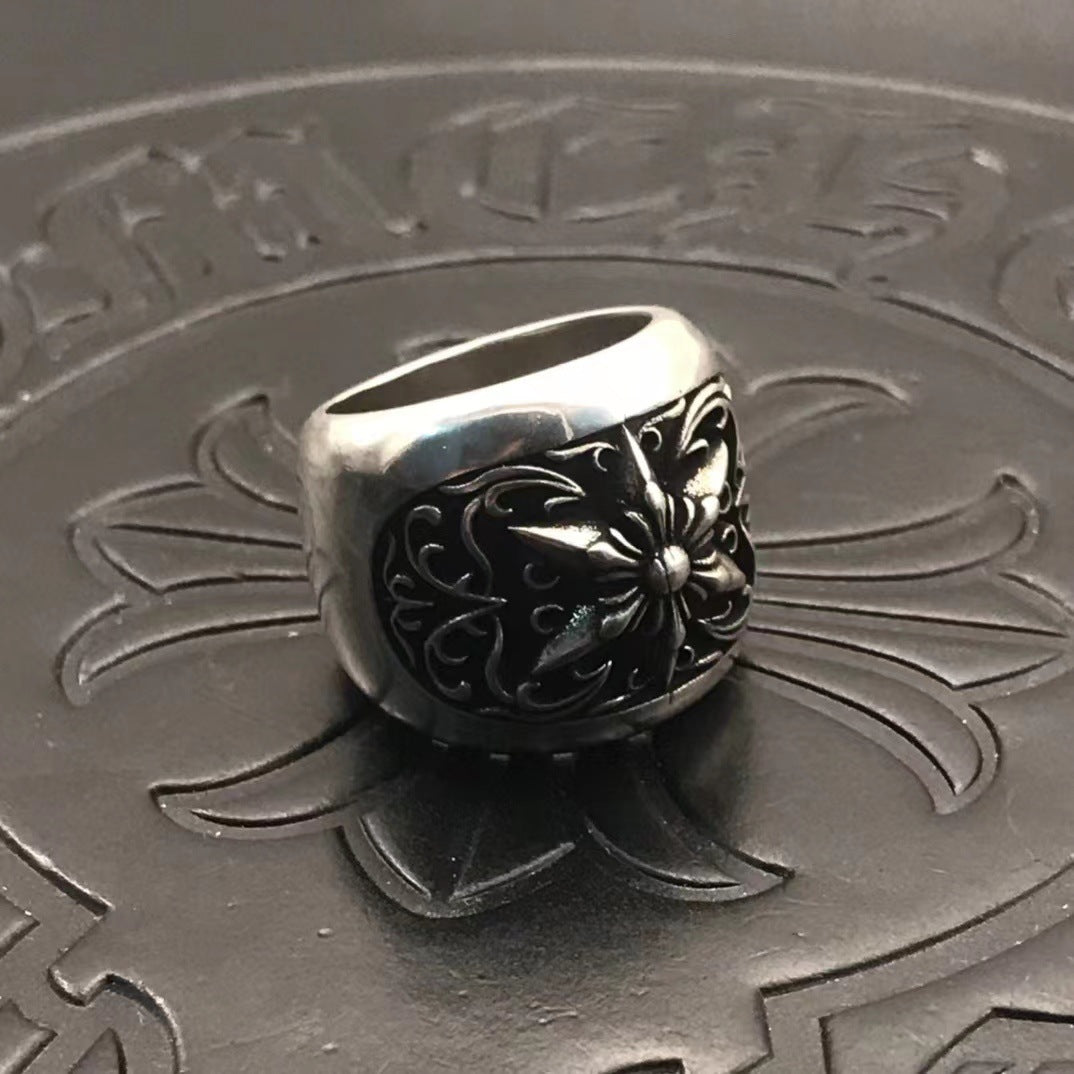 chrome hearts vine hexagram rings