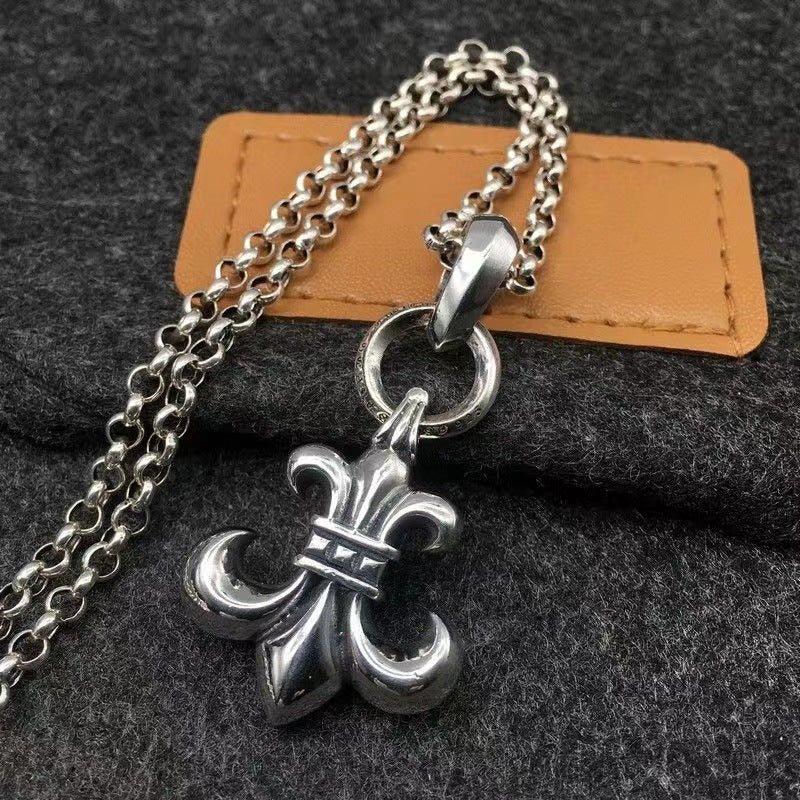 Chrome hearts Scout flower cross necklace