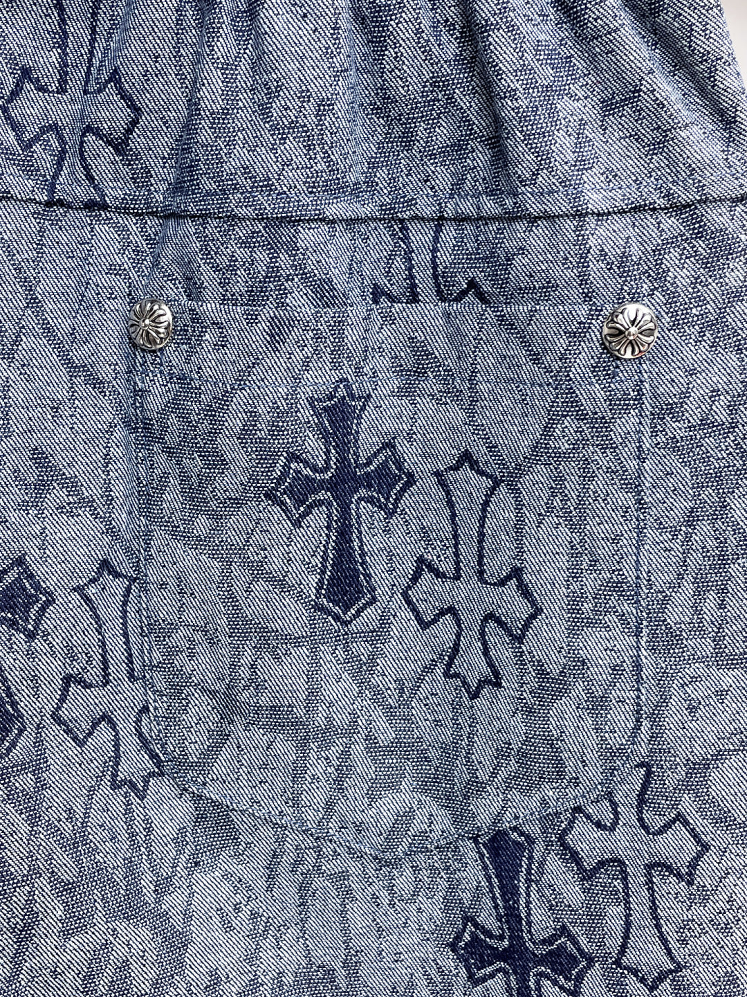 Chrome Hearts horseshoe cross breathable casual shorts