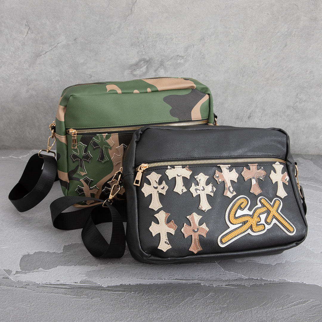 Chrome Hearts Camouflage Sports PU Leather Crossbody Bag