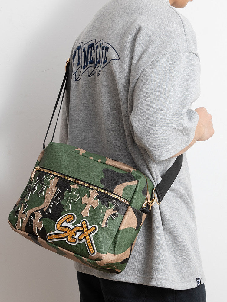 Chrome Hearts Camouflage Sports PU Leather Crossbody Bag