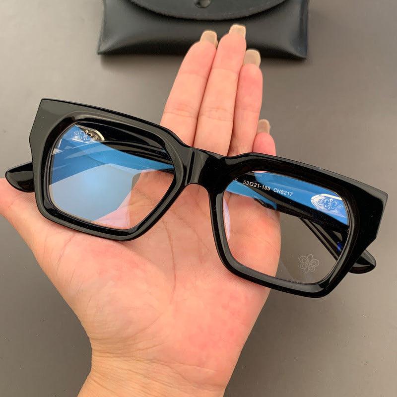 Chrome Hearts thick rimmed large frame no makeup glasses