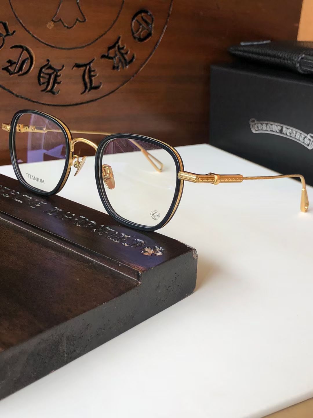 Chrome Hearts thin framed lightweight and artistic glasses