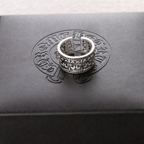 chrome hearts crusader flower anchor open ring