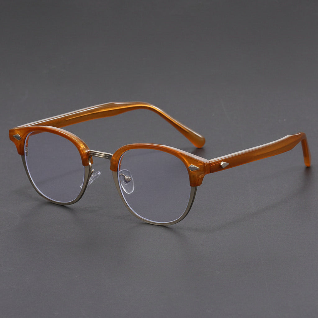 Retro eyebrow-line frame glasses
