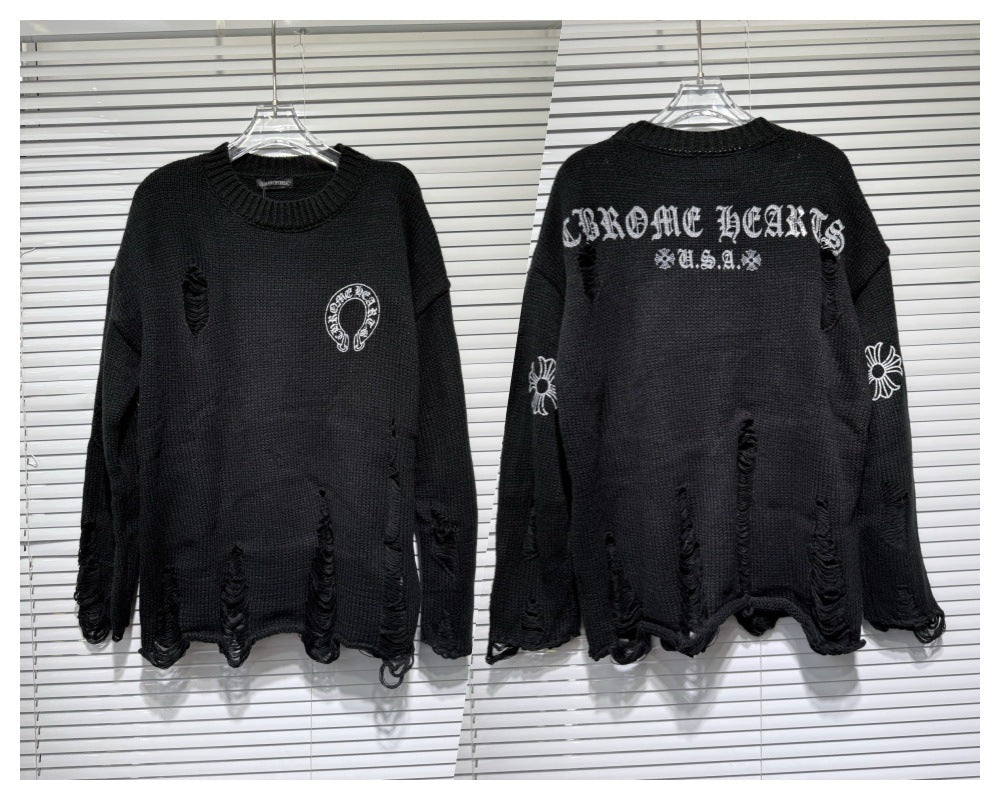 Chrome hearts cotton cross knitted sweater cardigan