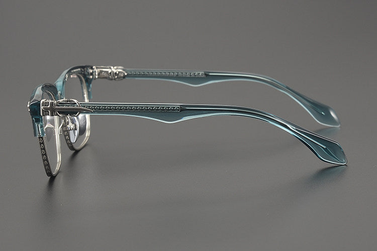Chrome Hearts Style Business Semi Rimless Eyeglasses