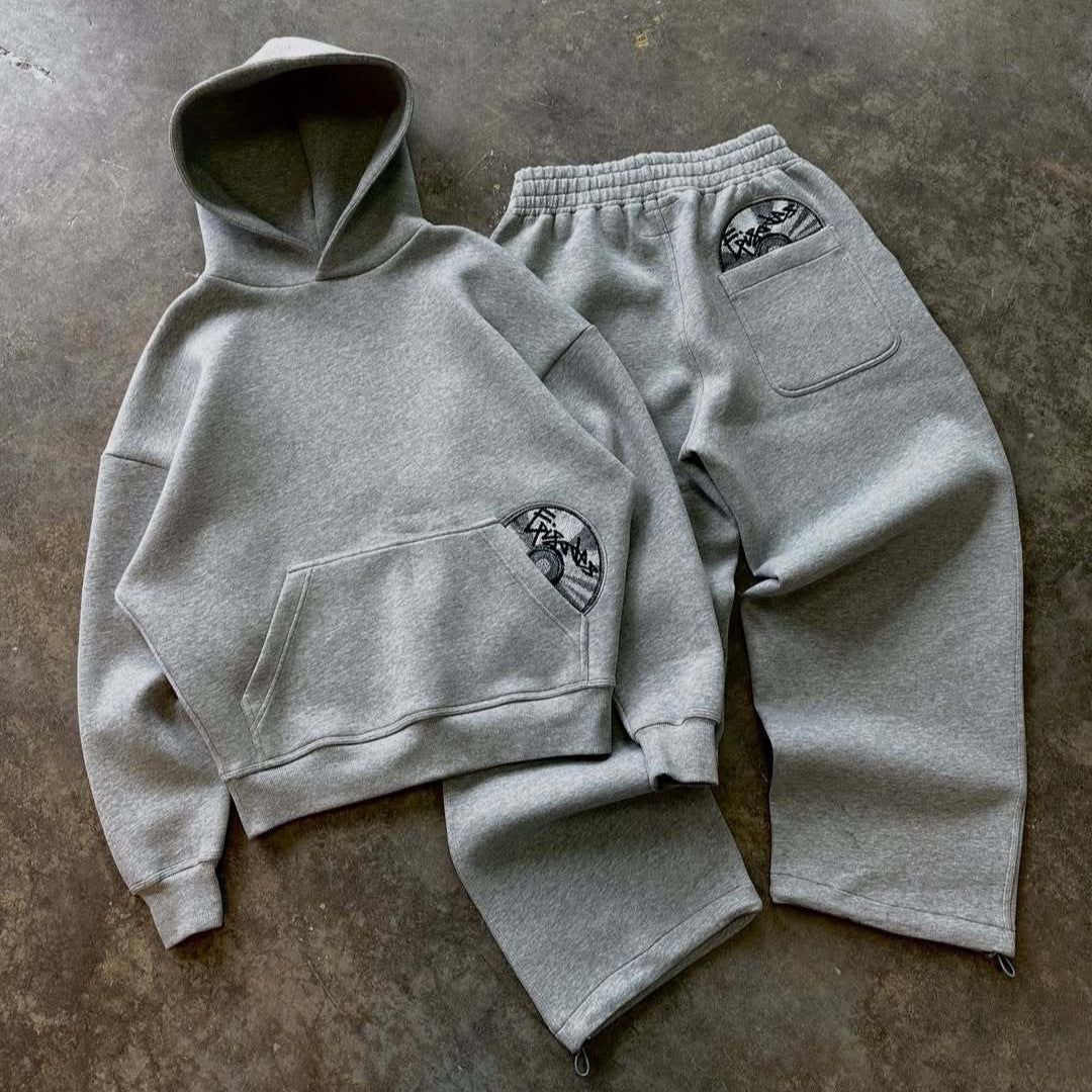 Unique CD embroidered hoodie sweatshirt and pants