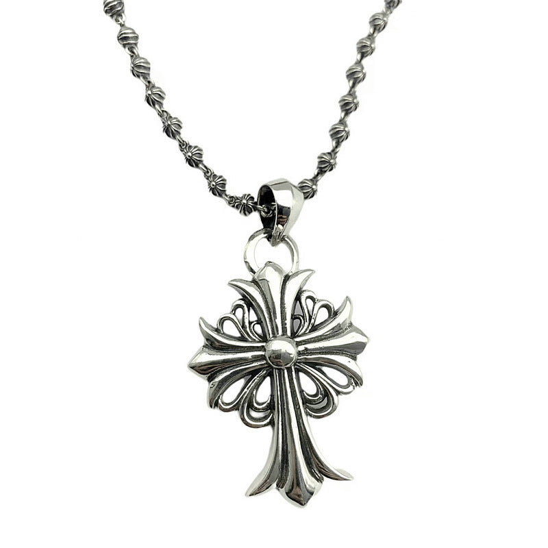 ch chrome hearts cross pendant hip hop necklace