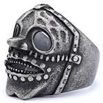 Nordic Stainless Steel Skull Ring Gothic Dark Aesthetic