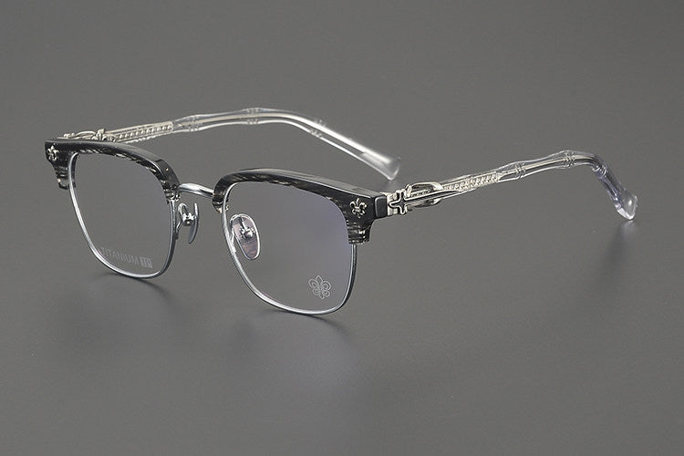 Chrome Hearts Hand-Engraved Vintage Browline Eyeglasses