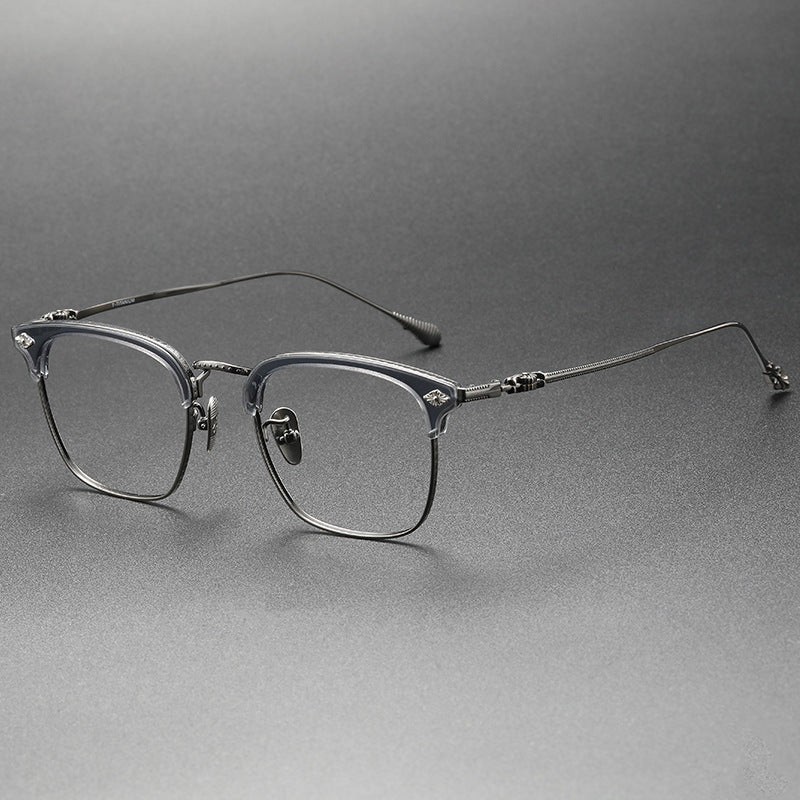 Chrome Hearts Retro Square Eyebrow Glasses Frames