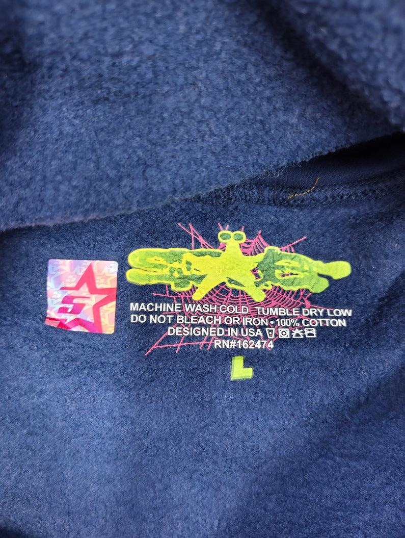 Sp5der Foam Print Spider Thick Fleece Hoodie