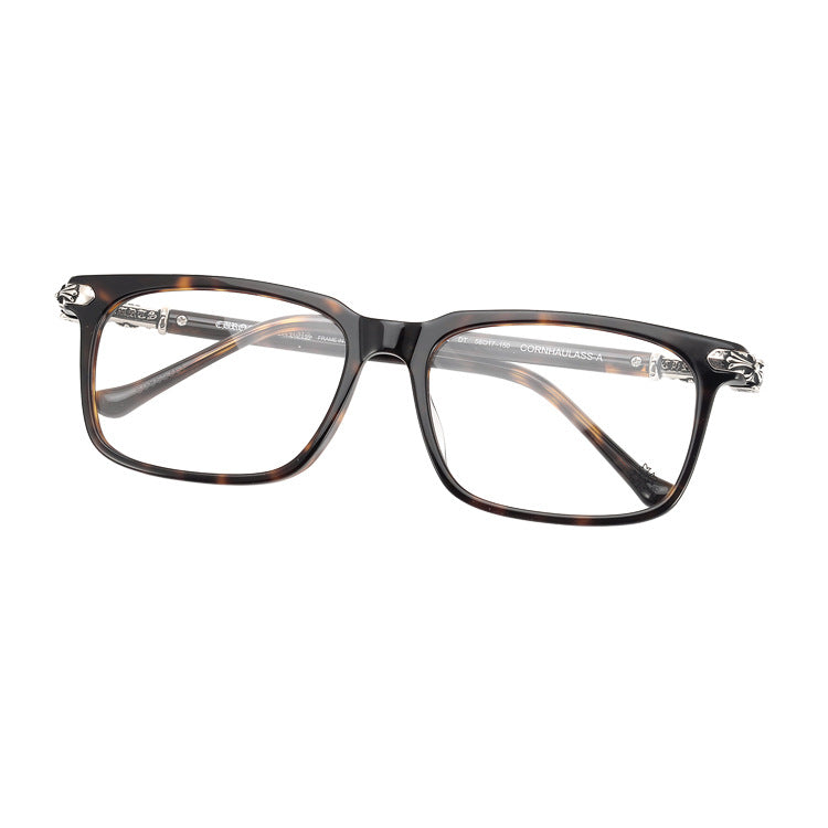 Chrome Hearts square frame thick rim glasses for big faces