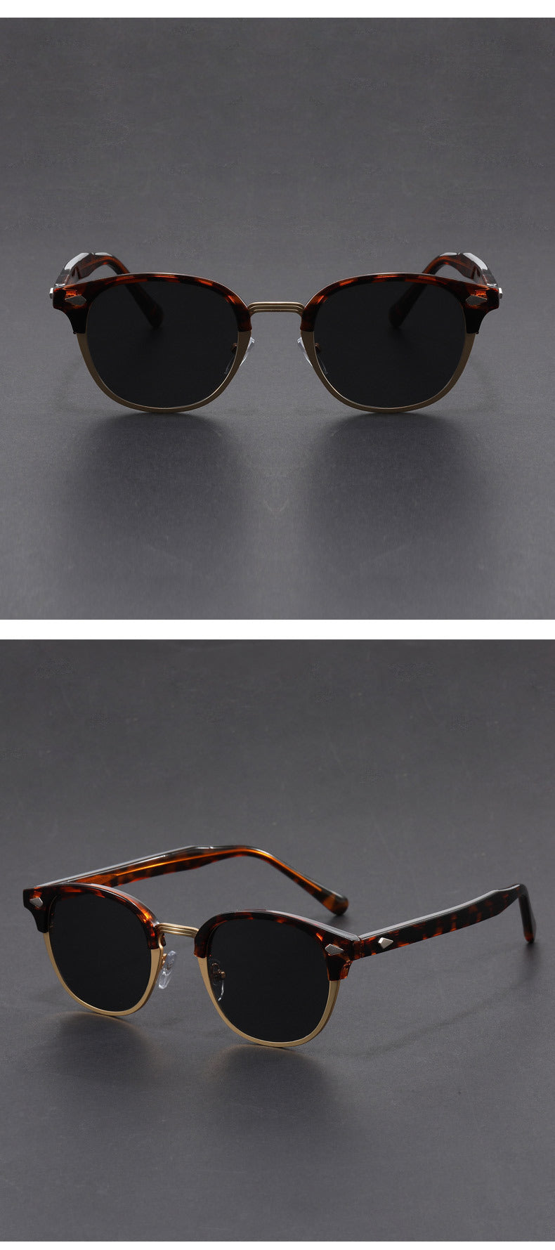 Retro eyebrow-line frame glasses