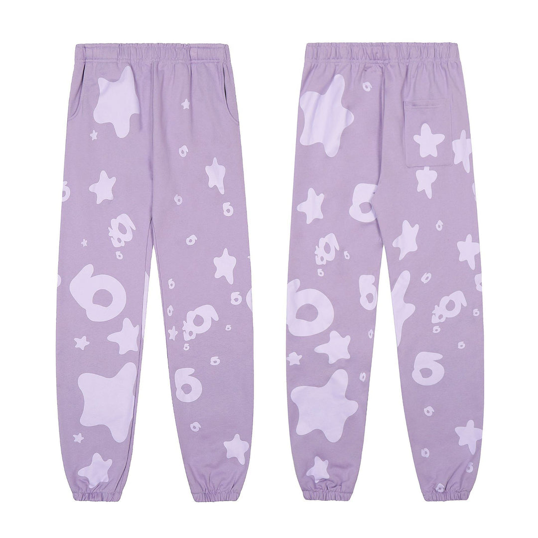 Sp5der555555 Spiderweb Foam Print Sweatshirt Set