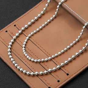 S925 silver round bead chain