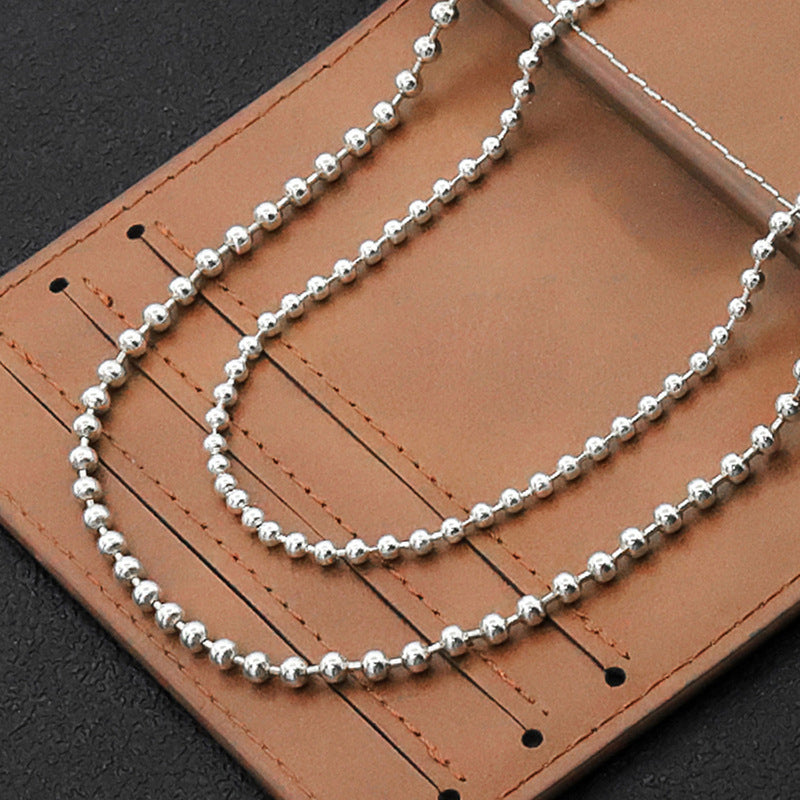 S925 silver round bead chain