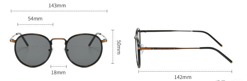 Irregular vintage round face slimming glasses