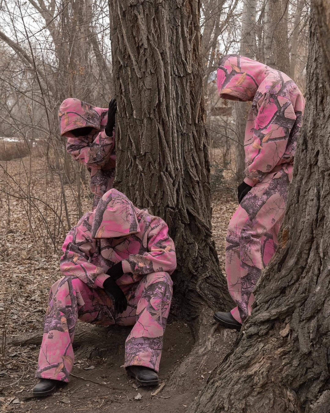 Y2K camouflage leaf hip-hop hoodie.