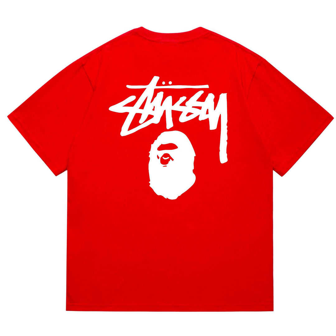 BAPE loose fit short-sleeved letter print t-shirt