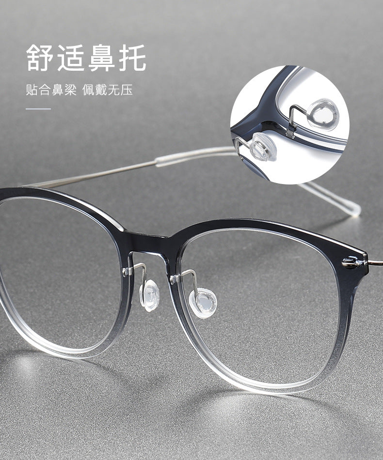 Gradient retro oval frame for slimming faces