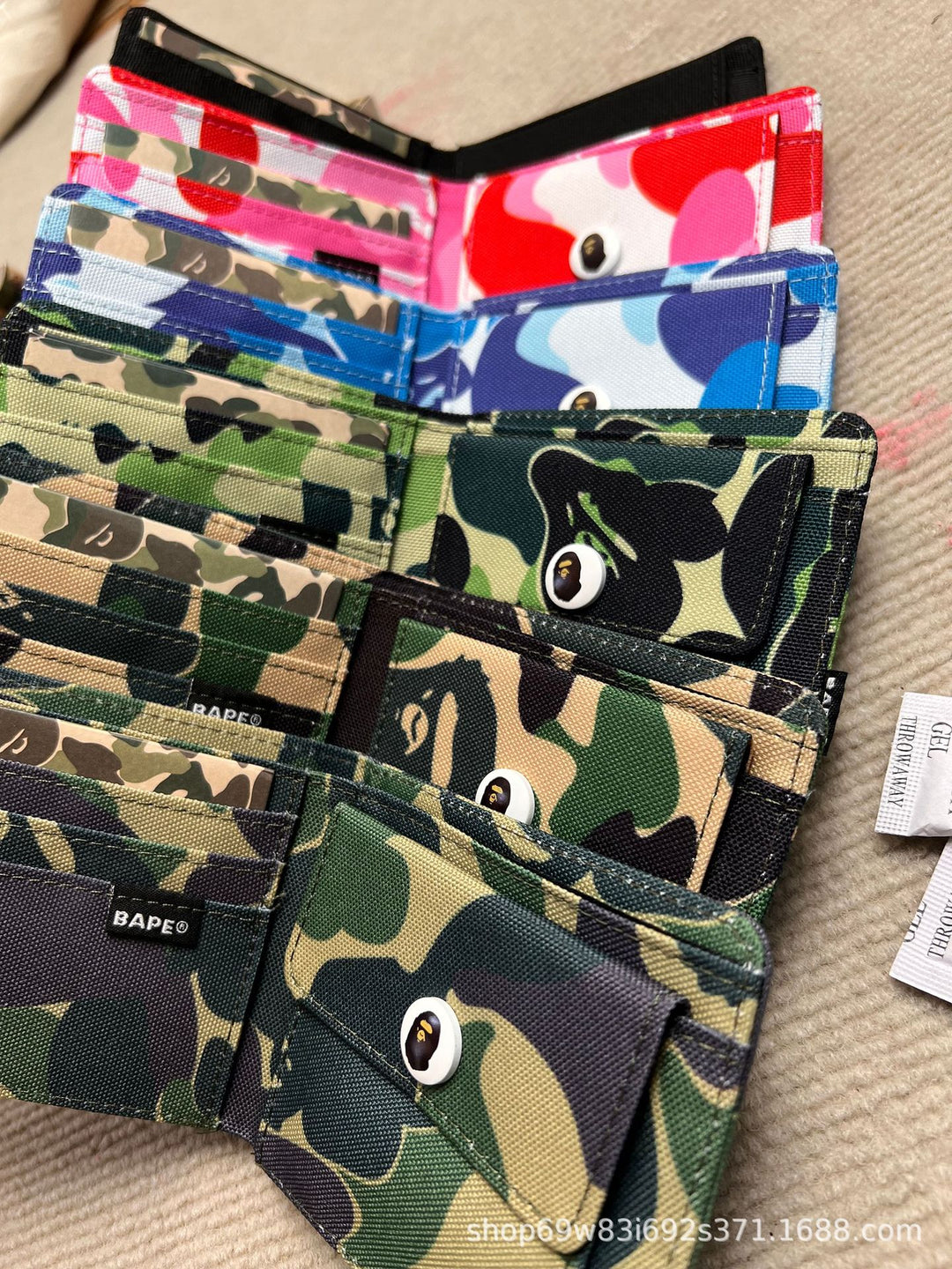 BAPE camouflage card holder wallet