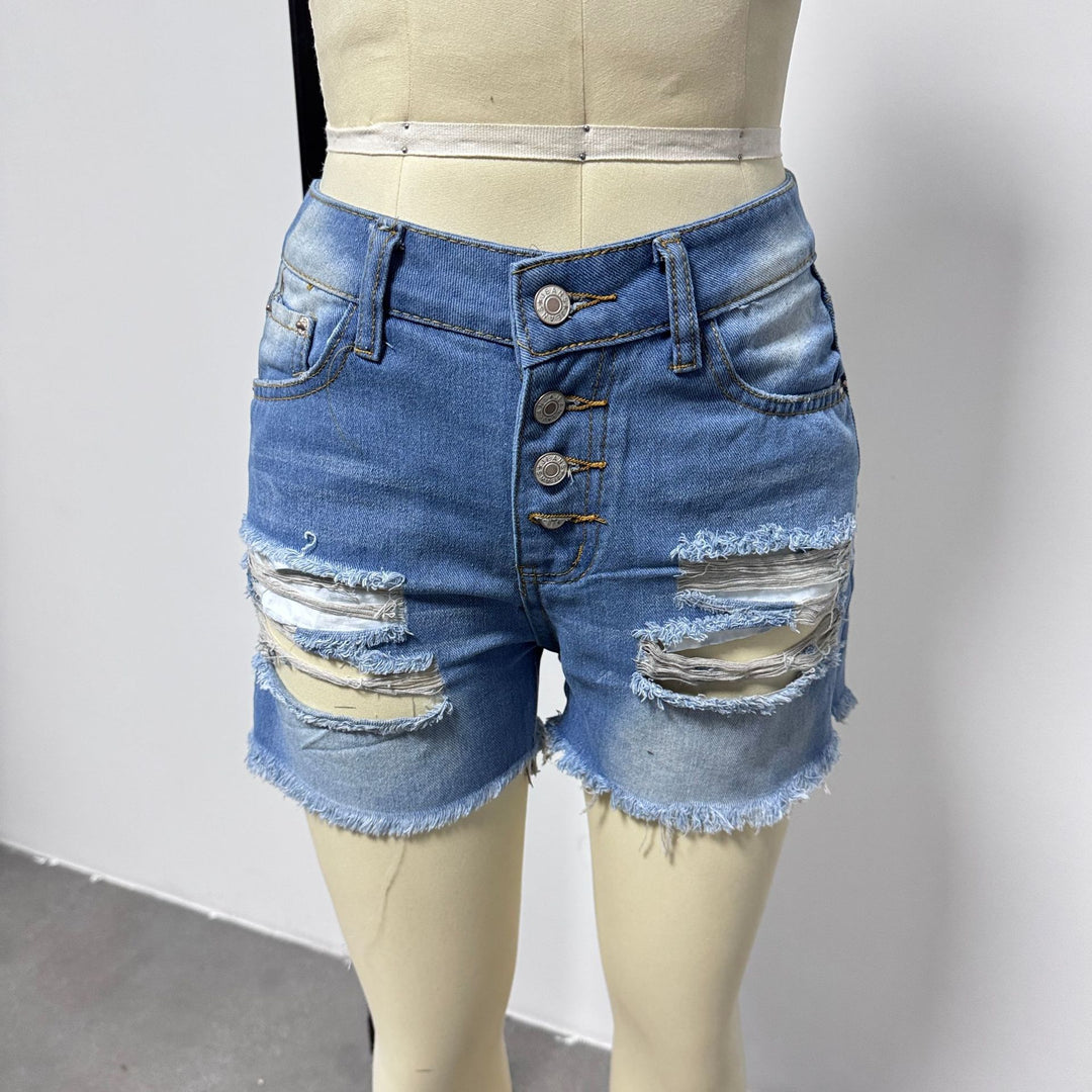 Trendy Distressed Denim Shorts for Women