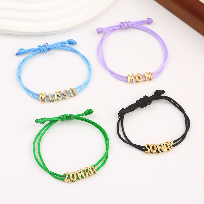 DIY Bubble Letter Bracelet