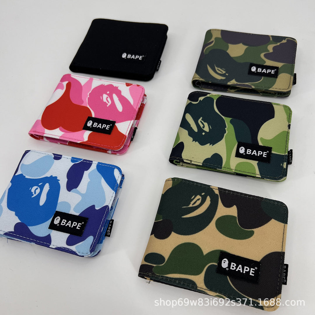 BAPE camouflage card holder wallet
