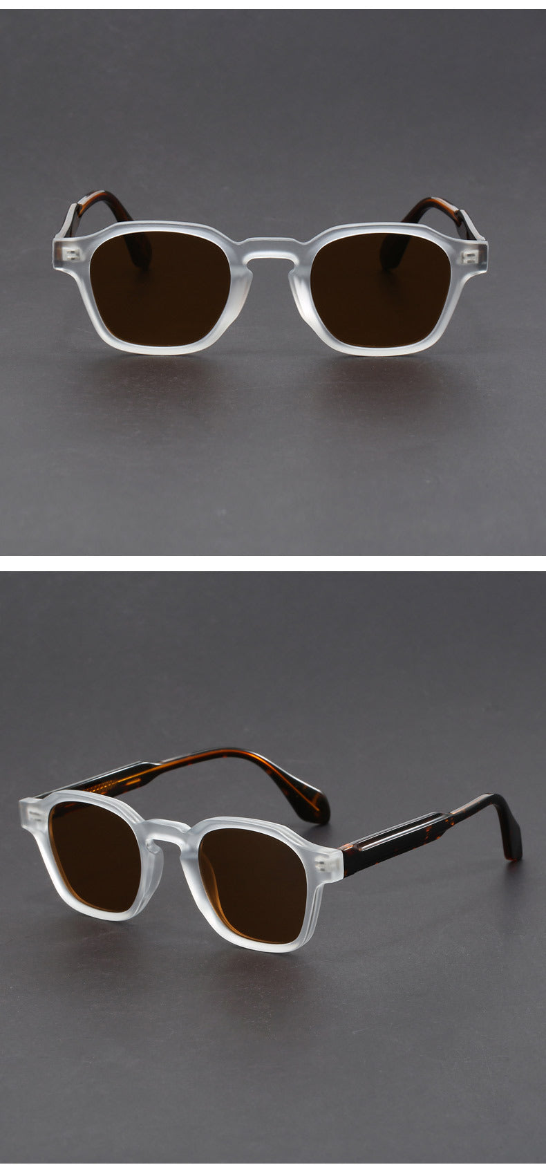 Retro irregular square black sunglasses