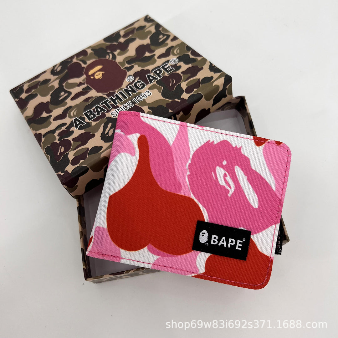 BAPE camouflage card holder wallet