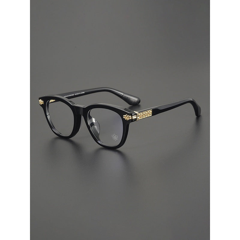 Chrome Hearts- Retro Black Frame Glasses