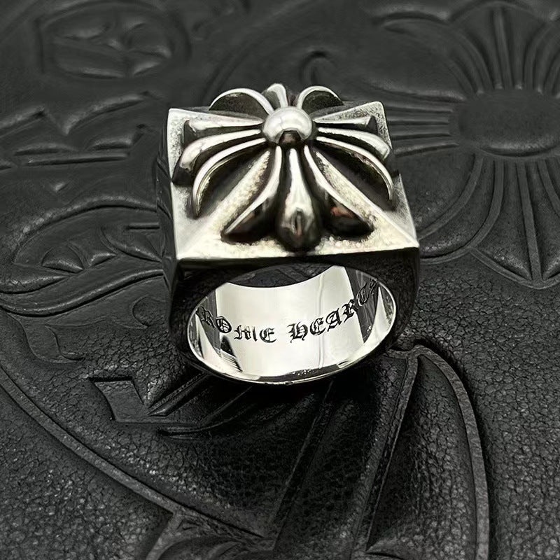 chrome hearts square cross ring