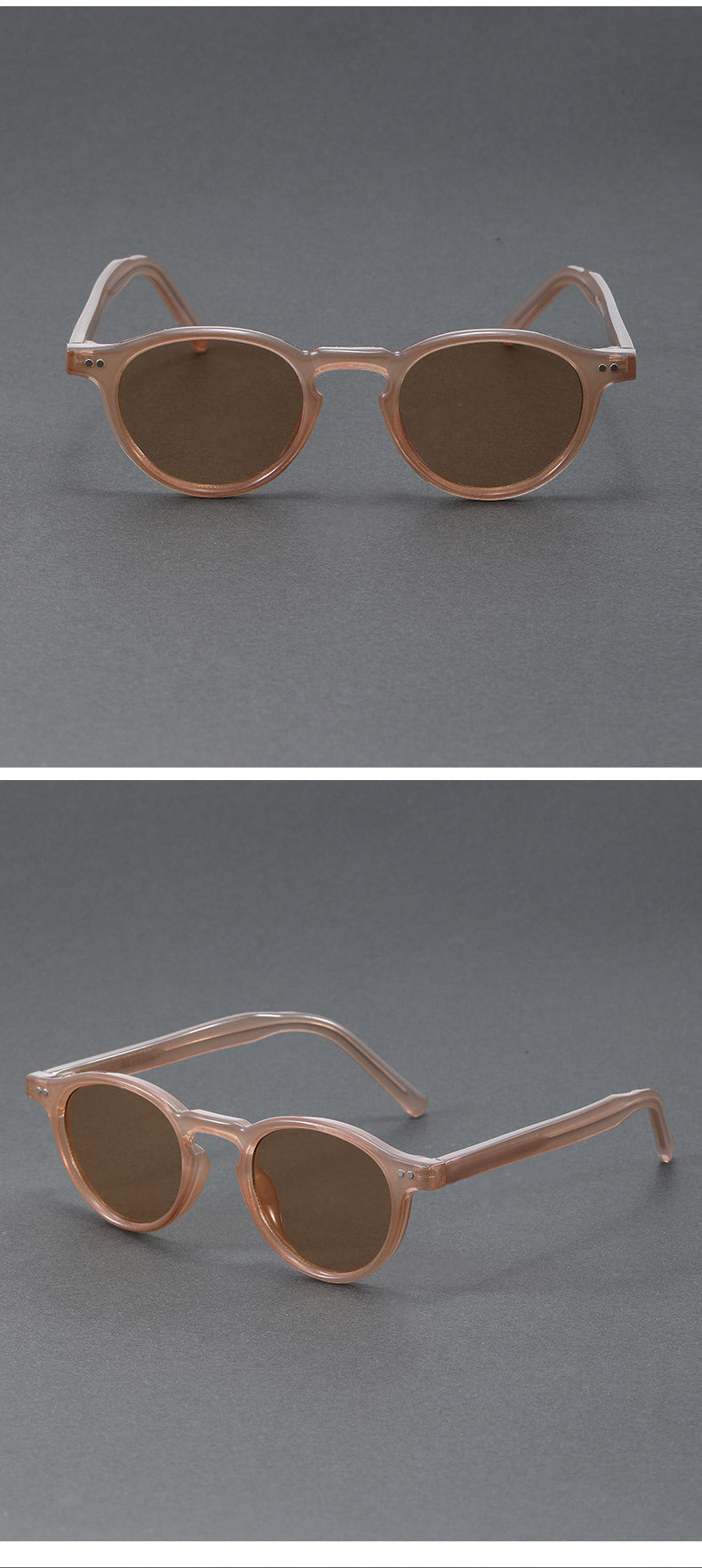 Small Round Frame Retro Acetate Sunglasses