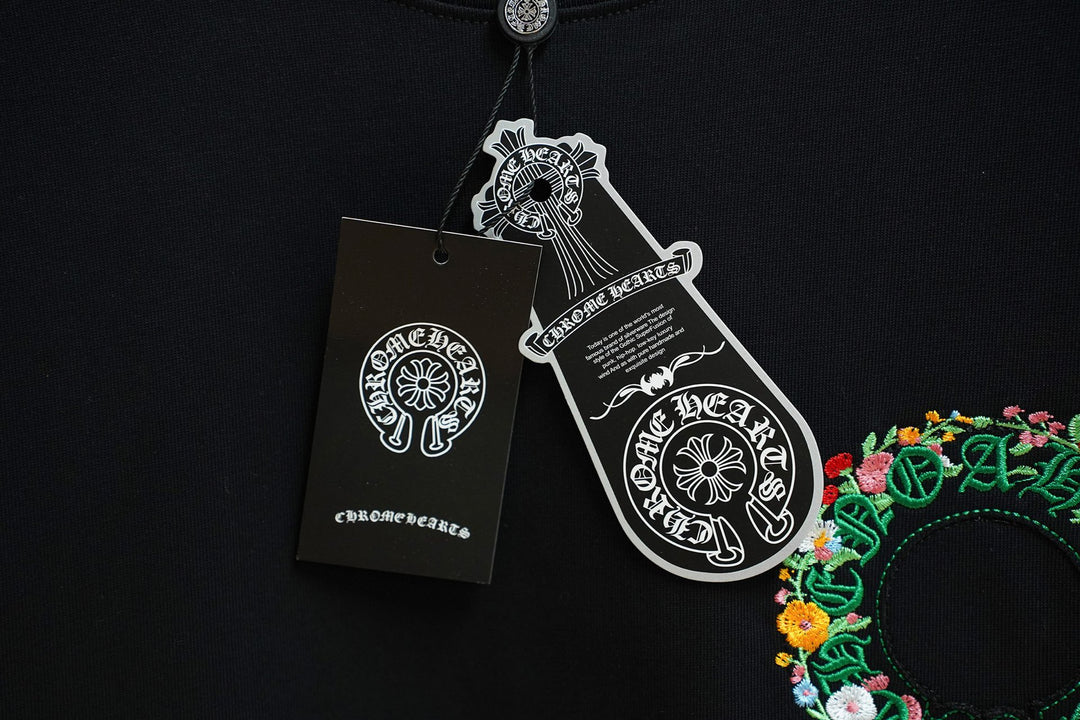 Chrome Hearts Colorful Tree Planting Garden Embroidery T-Shirt