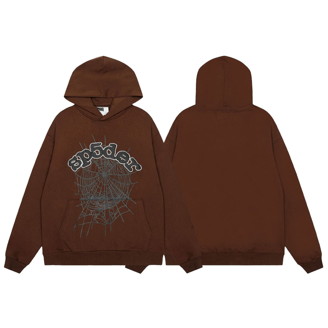 Sp5der555555 Spiderweb Foam Print Sweatshirt Set