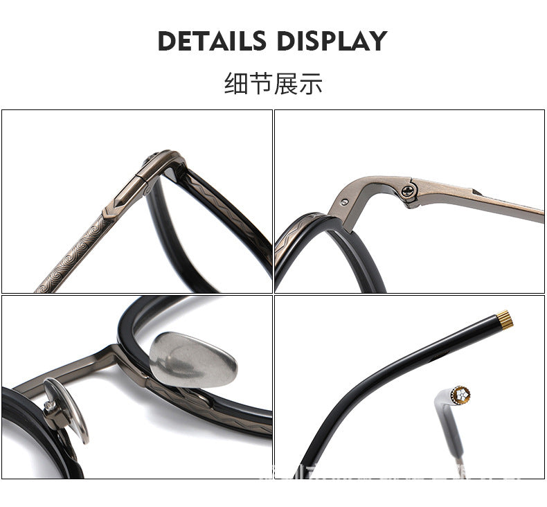 Full-frame square eyeglass frames for larger faces