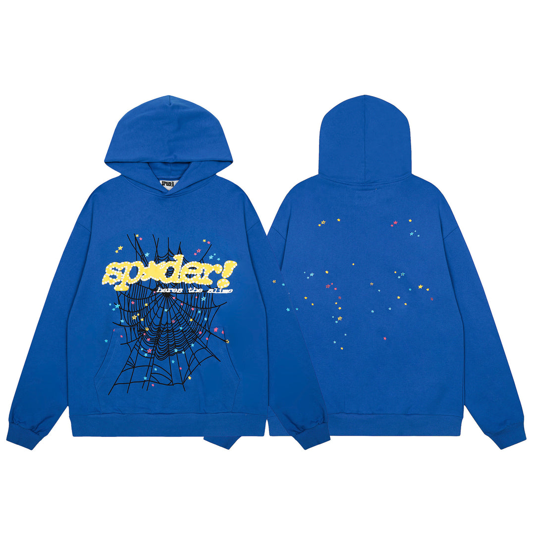 Sp5der555555 Spiderweb Foam Print Sweatshirt Set