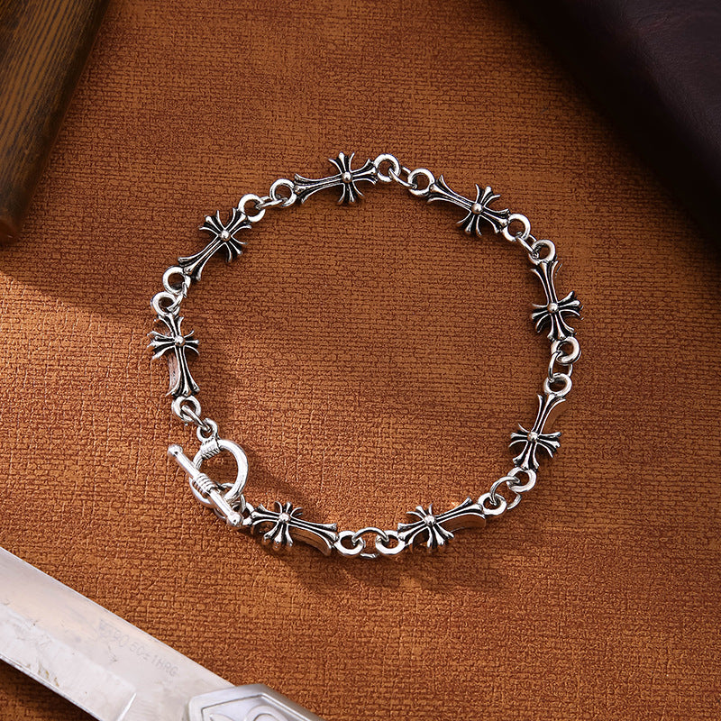 chrome hearts cross couple bracelet
