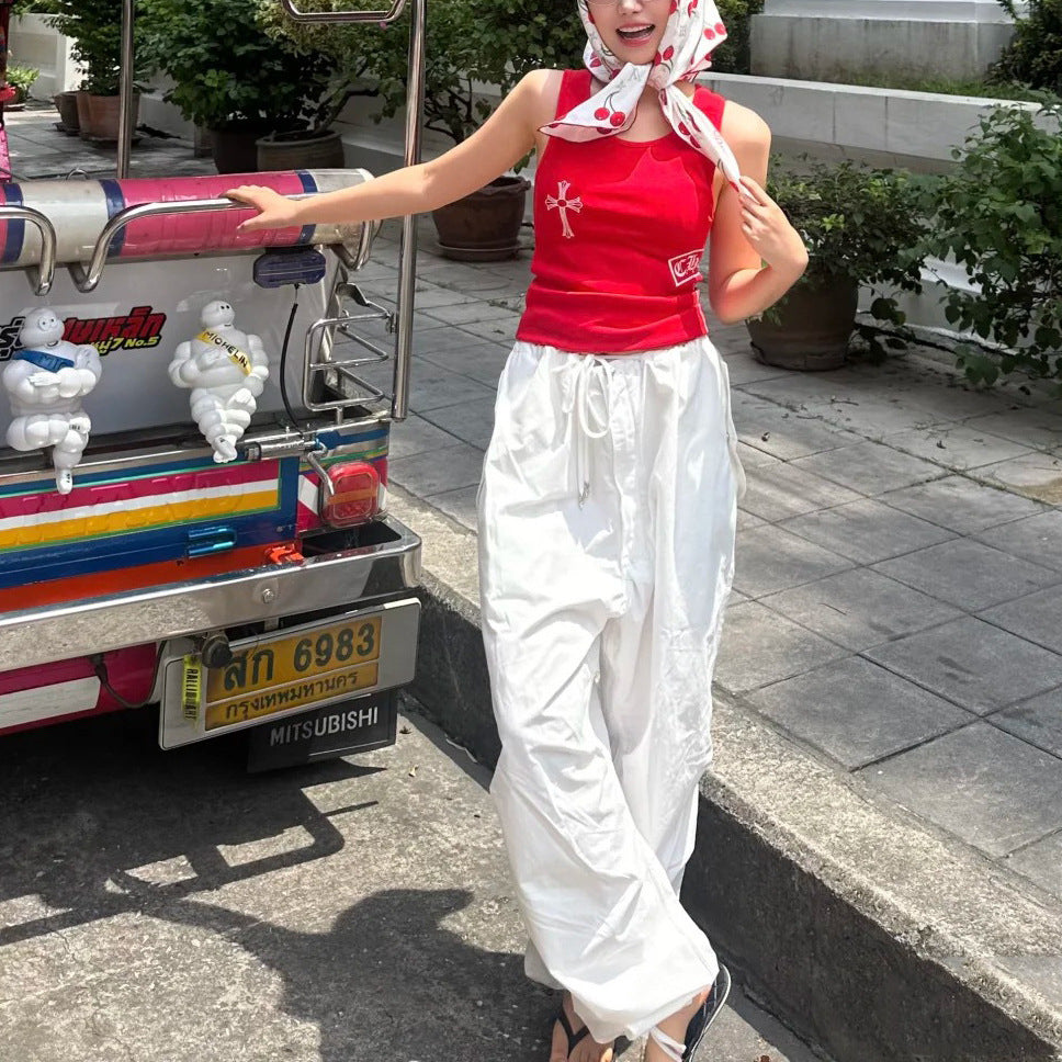 Chrome Hearts Retro Wide-Leg Casual Pants