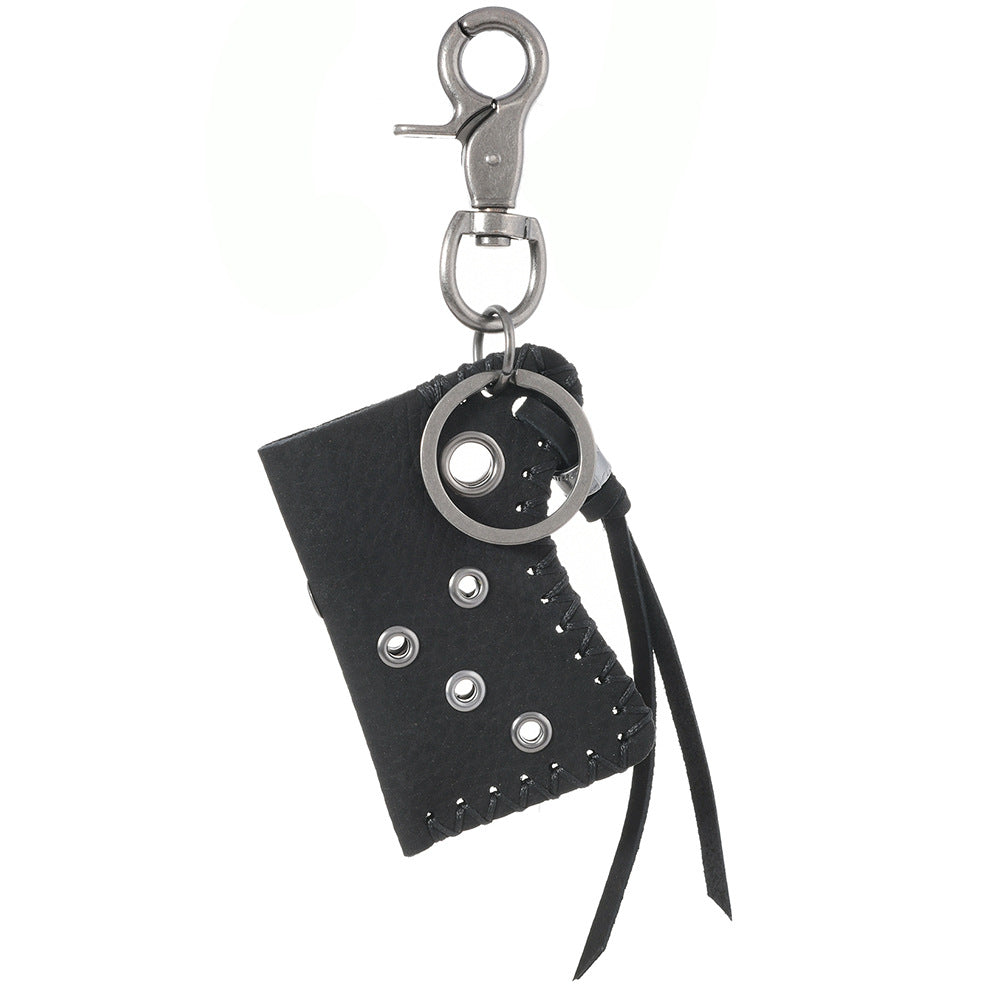 Cowhide Lighter Case Keychain