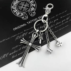 chrome hearts dice cross keychain bag chain gift