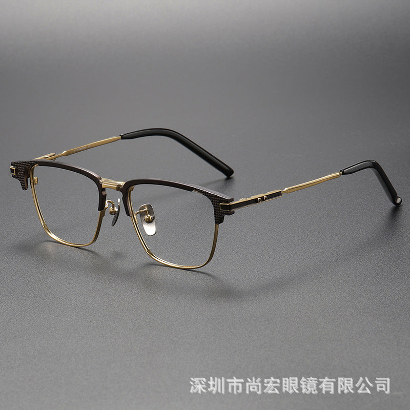 Business Full-Rim Pure Titanium Eyebrow Glasses Frame