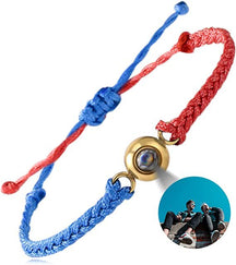 Hand-woven customized color picture personal color photo bracelet