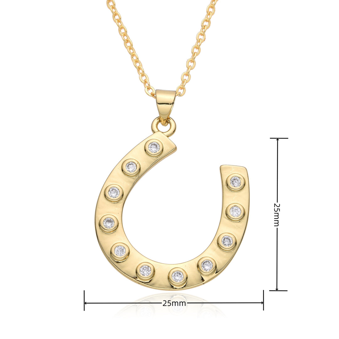 horseshoe necklace 25mm