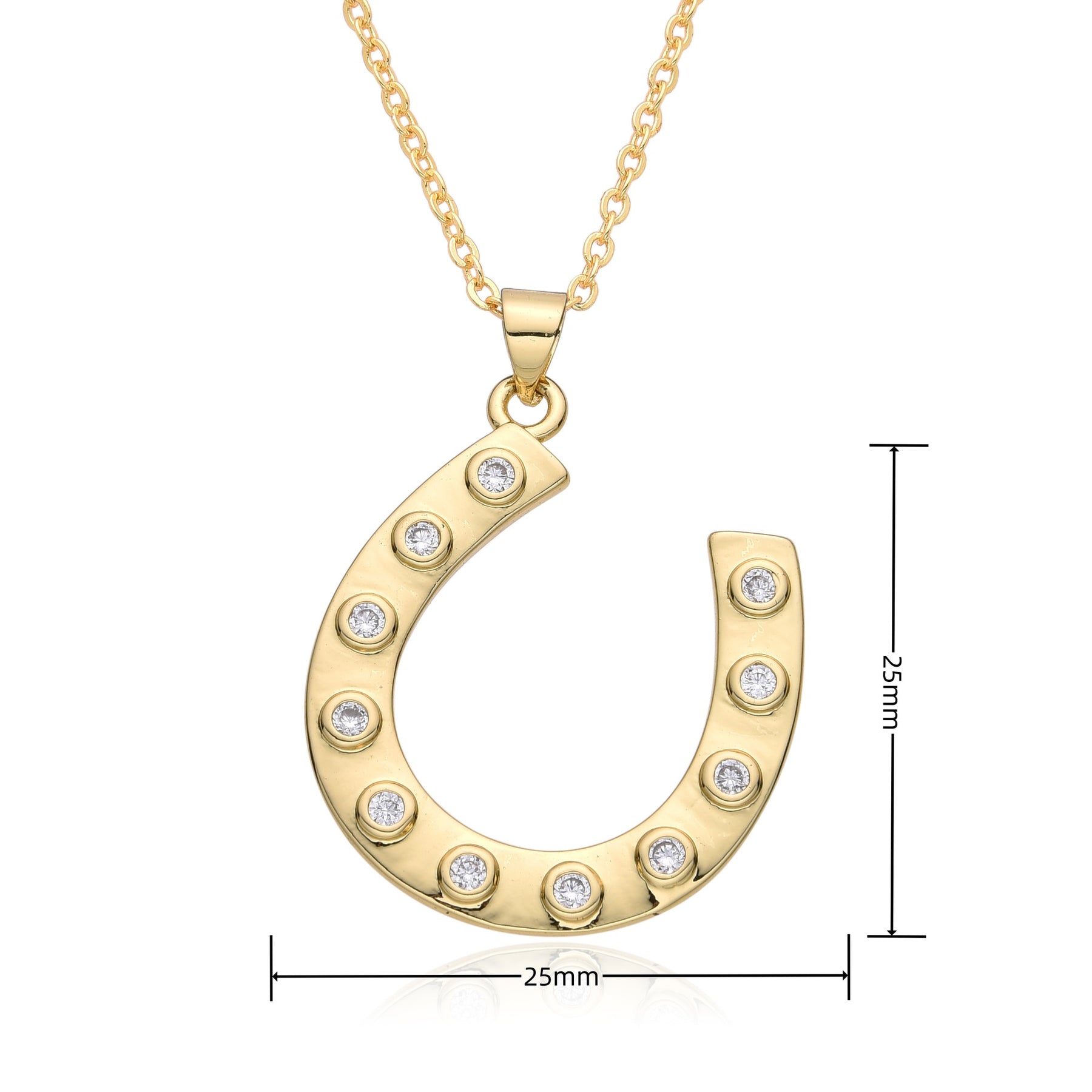 horseshoe necklace 25mm