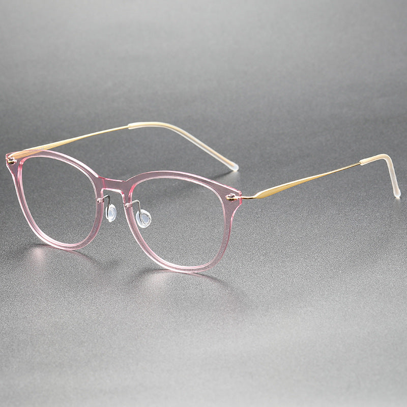 Gradient retro oval frame for slimming faces
