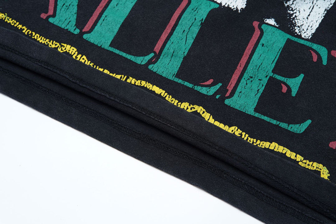 VAL Washed and Distressed Streetwear T-Shirt